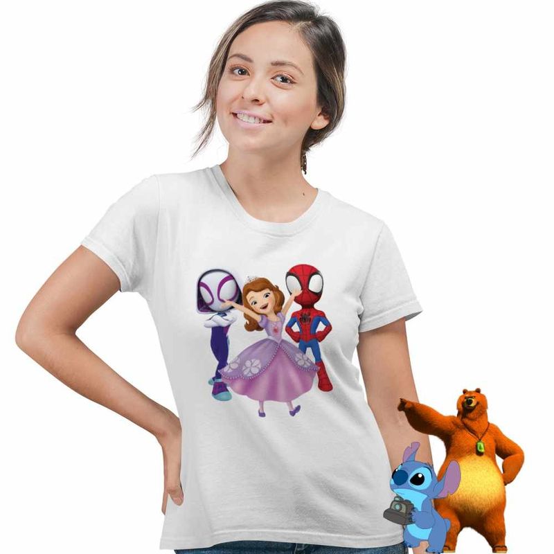 Fashion, accesorii si bijuterii - Femei - Imbracaminte femei - Tricouri si topuri femei - Tricou Femei Sofia Intai Paienjenel Fantoma Paianjen, alb, marime 2XL - Infinity.ro