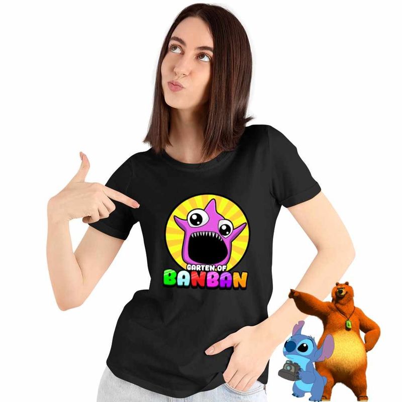 Fashion, accesorii si bijuterii - Femei - Imbracaminte femei - Tricouri si topuri femei - Tricou Femei Banban Pink Stewie Gradinita, negru, marime L - Infinity.ro