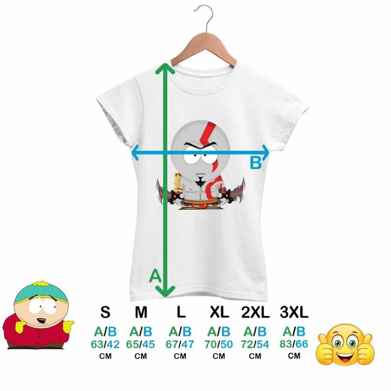 Fashion, accesorii si bijuterii - Femei - Imbracaminte femei - Tricouri si topuri femei - Tricou Femei South Park God Of War Viking Razboinic, alb, marime S - Infinity.ro
