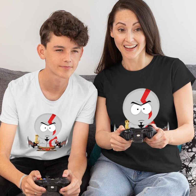 Fashion, accesorii si bijuterii - Femei - Imbracaminte femei - Tricouri si topuri femei - Tricou Femei South Park God Of War Viking Razboinic, alb, marime S - Infinity.ro