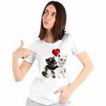Fashion, accesorii si bijuterii - Femei - Imbracaminte femei - Tricouri si topuri femei - Tricou Femei Talking Tom Angela Love, alb, marime S - Infinity.ro
