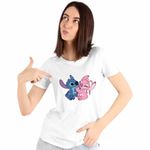 Fashion, accesorii si bijuterii - Femei - Imbracaminte femei - Tricouri si topuri femei - Tricou Femei Stitch Angel Love Dragobete Valentines Day, alb, marime 3XL - Infinity.ro