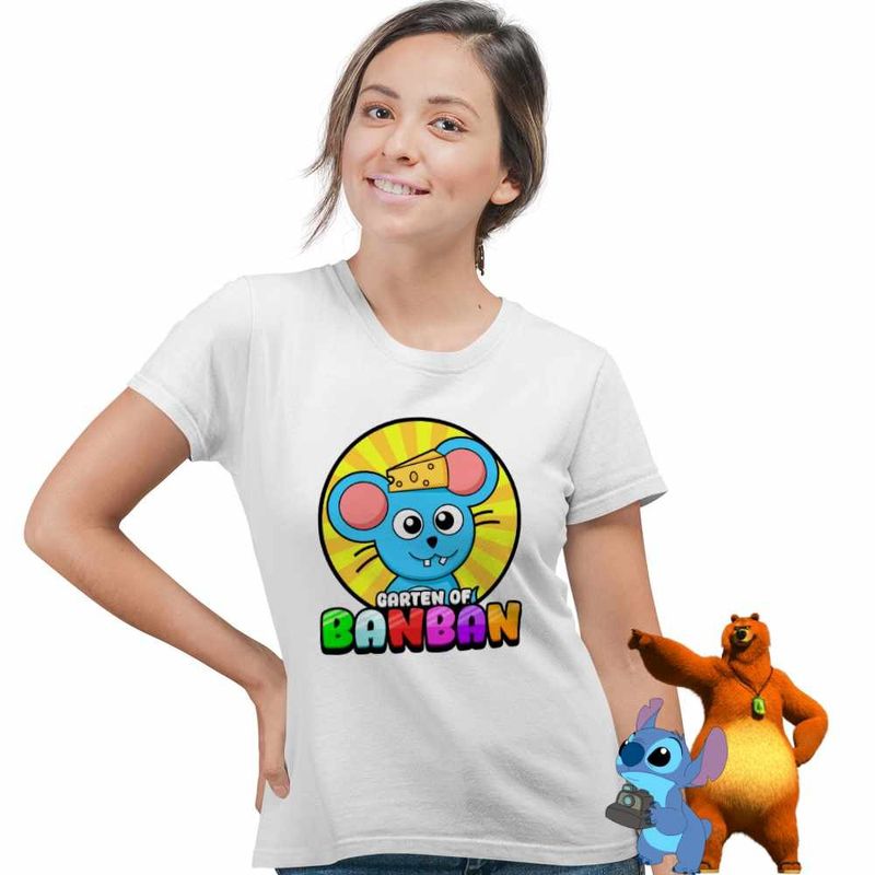 Fashion, accesorii si bijuterii - Femei - Imbracaminte femei - Tricouri si topuri femei - Tricou Femei Banban Mouse Tom Gradinita, alb, marime XL - Infinity.ro