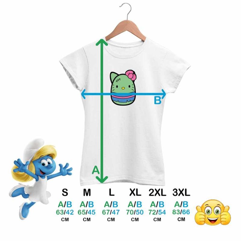 Fashion, accesorii si bijuterii - Femei - Imbracaminte femei - Tricouri si topuri femei - Tricou Femei Squishmallows Pisica Zombie Horror, alb, marime L - Infinity.ro