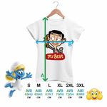Fashion, accesorii si bijuterii - Femei - Imbracaminte femei - Tricouri si topuri femei - Tricou Femei Mr Bean Teddy Bear Happy, alb, marime S - Infinity.ro