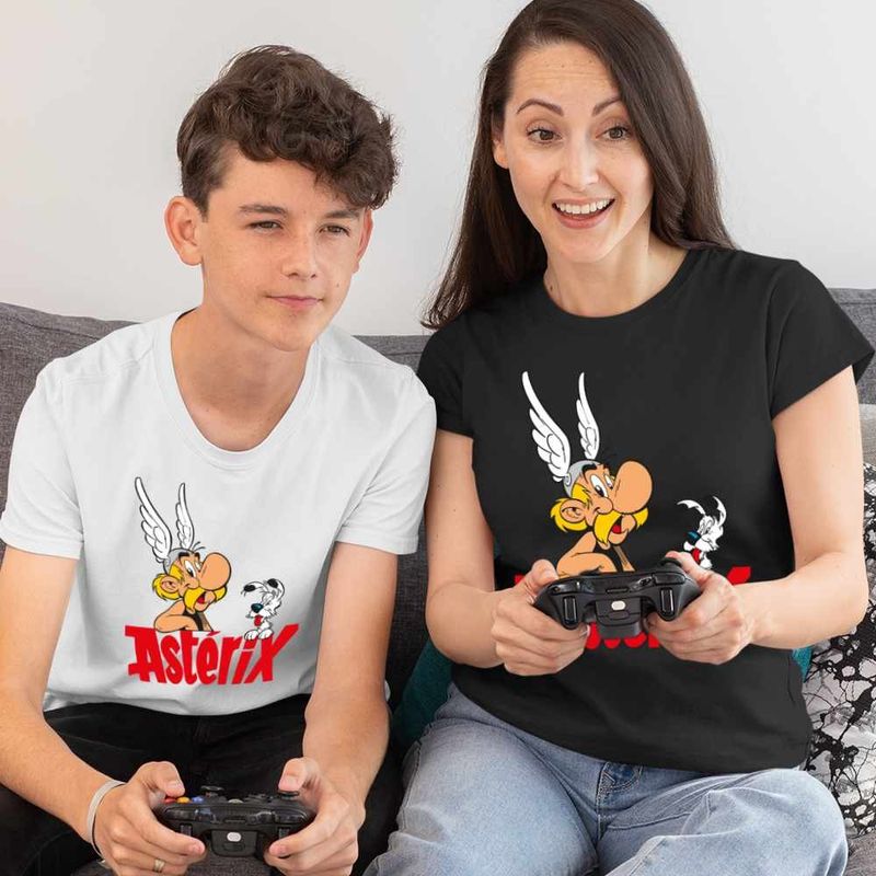Fashion, accesorii si bijuterii - Femei - Imbracaminte femei - Tricouri si topuri femei - Tricou Femei Asterix Dogmatix Aventuri, alb, marime 2XL - Infinity.ro