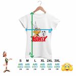 Fashion, accesorii si bijuterii - Femei - Imbracaminte femei - Tricouri si topuri femei - Tricou Femei Asterix Dogmatix Aventuri, alb, marime 2XL - Infinity.ro