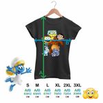 Fashion, accesorii si bijuterii - Femei - Imbracaminte femei - Tricouri si topuri femei - Tricou Femei Familia Green Mr Bean Grizzy Lemingii Bluey Ursu Bunica, negru, marime 3XL - Infinity.ro