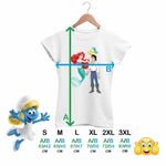 Fashion, accesorii si bijuterii - Femei - Imbracaminte femei - Tricouri si topuri femei - Tricou Femei Ariel Eric Flounder Mica Sirena, alb, marime M - Infinity.ro