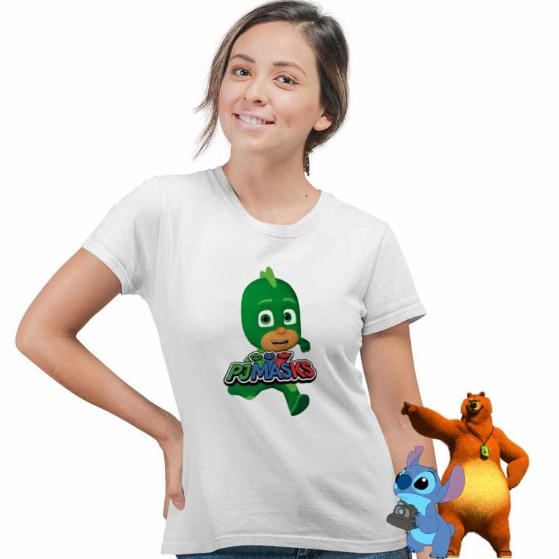 Fashion, accesorii si bijuterii - Femei - Imbracaminte femei - Tricouri si topuri femei - Tricou Femei Eroii Pijama Gekko Pjmasks, alb, marime XL - Infinity.ro