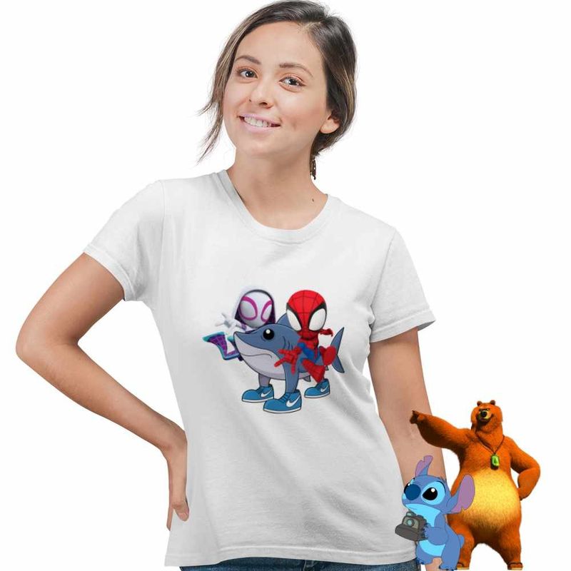 Fashion, accesorii si bijuterii - Femei - Imbracaminte femei - Tricouri si topuri femei - Tricou Femei Paienjenel Tralalero Tralala Fantoma Paianjen Brainrot, alb, marime 3XL - Infinity.ro