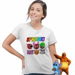 Fashion, accesorii si bijuterii - Femei - Imbracaminte femei - Tricouri si topuri femei - Tricou Femei Sprunki Horror Beats, alb, marime L - Infinity.ro