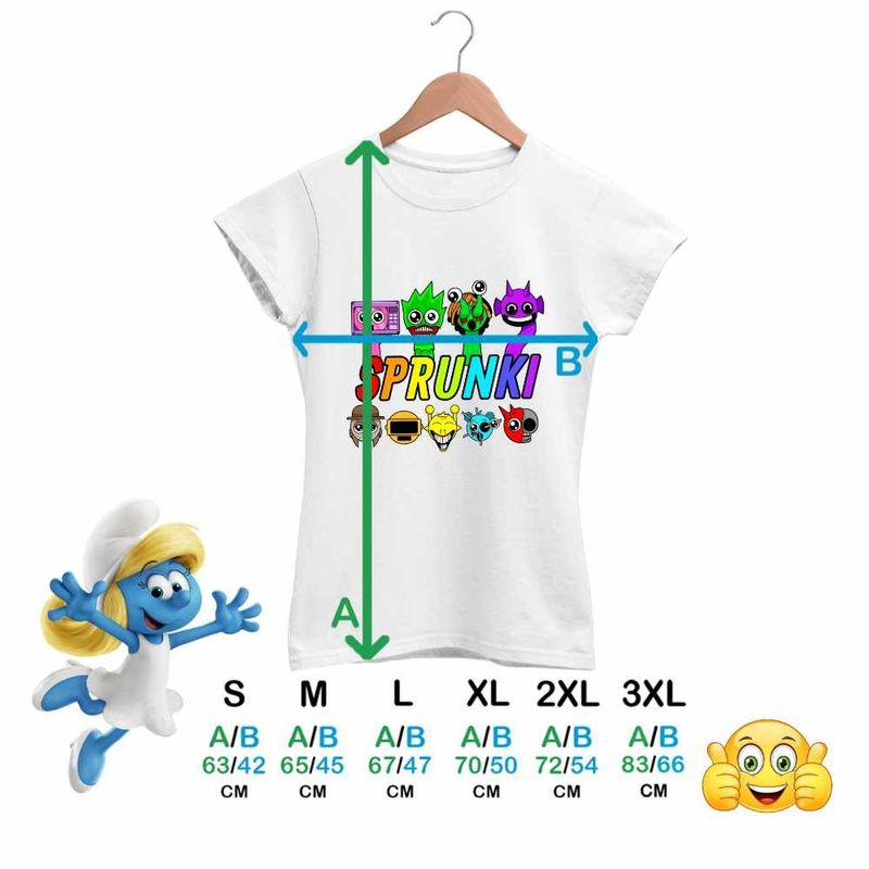 Fashion, accesorii si bijuterii - Femei - Imbracaminte femei - Tricouri si topuri femei - Tricou Femei Sprunki Horror Music Game, alb, marime L - Infinity.ro