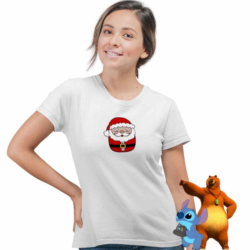 Fashion, accesorii si bijuterii - Femei - Imbracaminte femei - Tricouri si topuri femei - Tricou Femei Squishmallows Mos Craciun, alb, marime XL - Infinity.ro