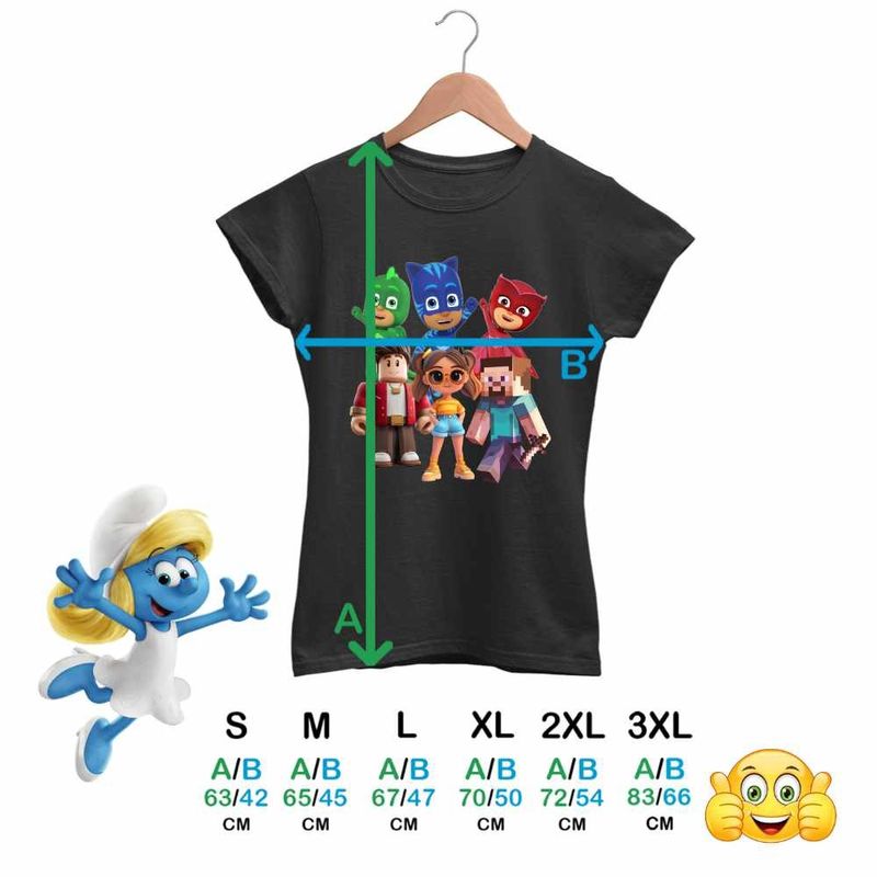 Fashion, accesorii si bijuterii - Femei - Imbracaminte femei - Tricouri si topuri femei - Tricou Femei PJ Masks Roblox Minecraft, negru, marime L - Infinity.ro