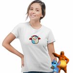 Fashion, accesorii si bijuterii - Femei - Imbracaminte femei - Tricouri si topuri femei - Tricou Femei Squishmallows Porc Liliac, alb, marime 2XL - Infinity.ro