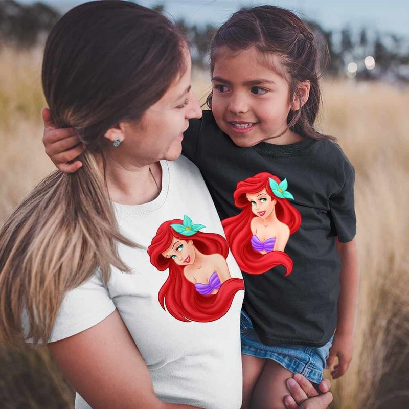 Fashion, accesorii si bijuterii - Femei - Imbracaminte femei - Tricouri si topuri femei - Tricou Femei Little Mermaid Ariel Mica Sirena, negru, marime M - Infinity.ro
