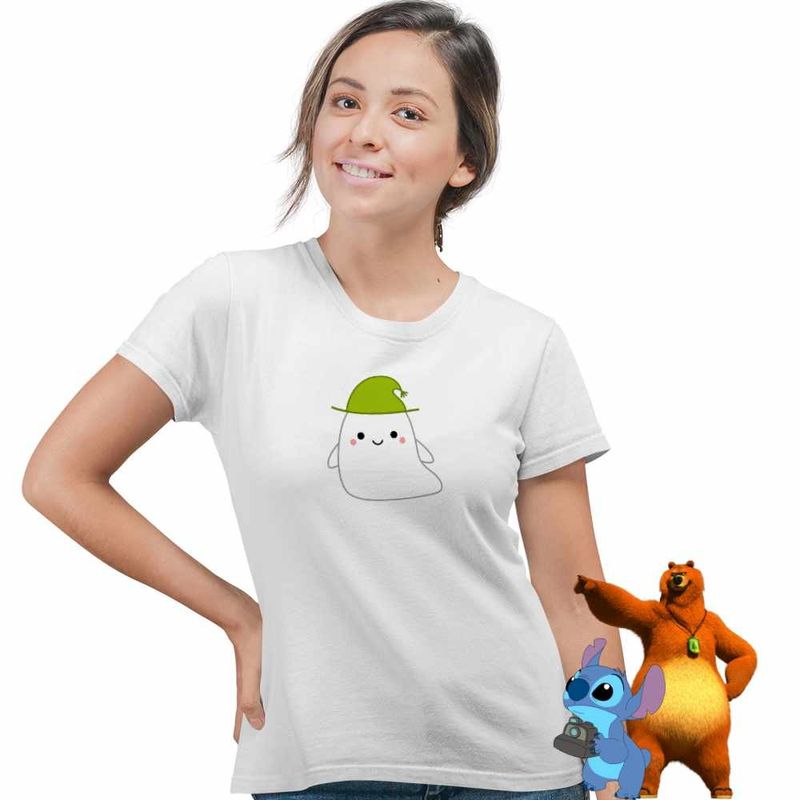 Fashion, accesorii si bijuterii - Femei - Imbracaminte femei - Tricouri si topuri femei - Tricou Femei Squishmallows Fantoma Halloween, alb, marime XL - Infinity.ro