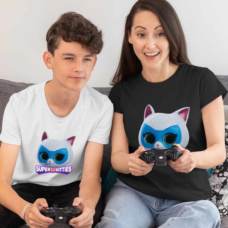 Fashion, accesorii si bijuterii - Femei - Imbracaminte femei - Tricouri si topuri femei - Tricou Femei Bitsy Super Pisicute Disney, alb, marime S - Infinity.ro