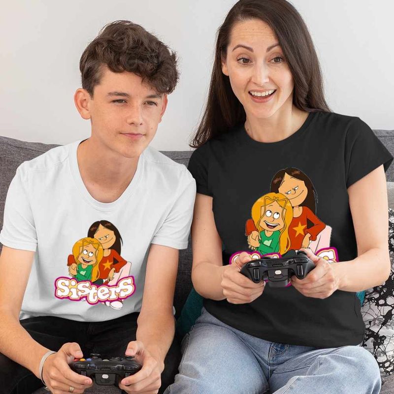 Fashion, accesorii si bijuterii - Femei - Imbracaminte femei - Tricouri si topuri femei - Tricou Femei Surorile Aventuri The Sisters, alb, marime 3XL - Infinity.ro