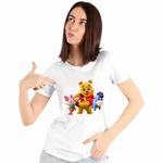 Fashion, accesorii si bijuterii - Femei - Imbracaminte femei - Tricouri si topuri femei - Tricou Femei Winnie the Pooh Puh Copilarie Desene Animate, alb, marime XL - Infinity.ro
