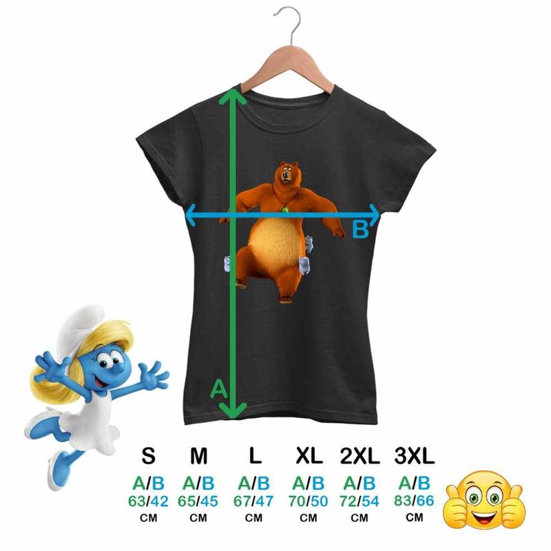 Fashion, accesorii si bijuterii - Femei - Imbracaminte femei - Tricouri si topuri femei - Tricou Femei Ursul Grizzy si lemingii Grizzly, negru, marime M - Infinity.ro
