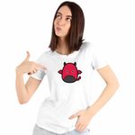 Fashion, accesorii si bijuterii - Femei - Imbracaminte femei - Tricouri si topuri femei - Tricou Femei Squish mallows Diavol Horror, alb, marime 2XL - Infinity.ro