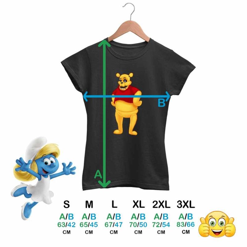 Fashion, accesorii si bijuterii - Femei - Imbracaminte femei - Tricouri si topuri femei - Tricou Femei Ursuletul Winnie the Pooh Horror FNAF, negru, marime XL - Infinity.ro