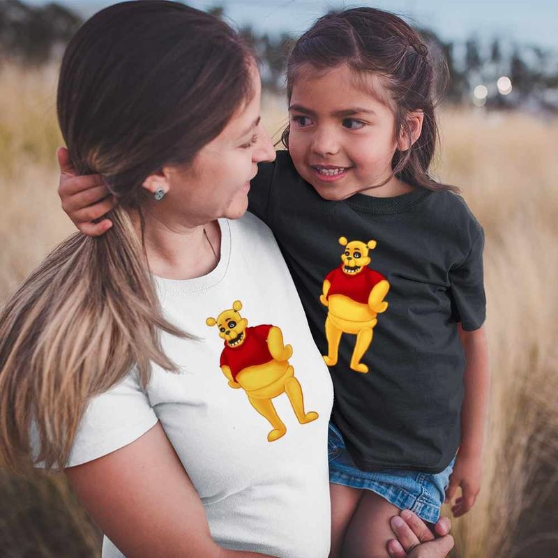 Fashion, accesorii si bijuterii - Femei - Imbracaminte femei - Tricouri si topuri femei - Tricou Femei Ursuletul Winnie the Pooh Horror FNAF, negru, marime XL - Infinity.ro