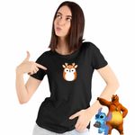Fashion, accesorii si bijuterii - Femei - Imbracaminte femei - Tricouri si topuri femei - Tricou Femei Squishmallows Ren Craciun, negru, marime 3XL - Infinity.ro