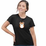 Fashion, accesorii si bijuterii - Femei - Imbracaminte femei - Tricouri si topuri femei - Tricou Femei Squishmallows Ren Craciun, negru, marime 3XL - Infinity.ro