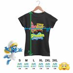 Fashion, accesorii si bijuterii - Femei - Imbracaminte femei - Tricouri si topuri femei - Tricou Femei Spongebob Dublat Sponge Bob Atac, negru, marime L - Infinity.ro