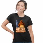 Fashion, accesorii si bijuterii - Femei - Imbracaminte femei - Tricouri si topuri femei - Tricou Femei Ursu Grizzy si lemingii, negru, marime 2XL - Infinity.ro