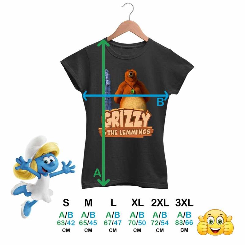 Fashion, accesorii si bijuterii - Femei - Imbracaminte femei - Tricouri si topuri femei - Tricou Femei Ursu Grizzy si lemingii, negru, marime 2XL - Infinity.ro