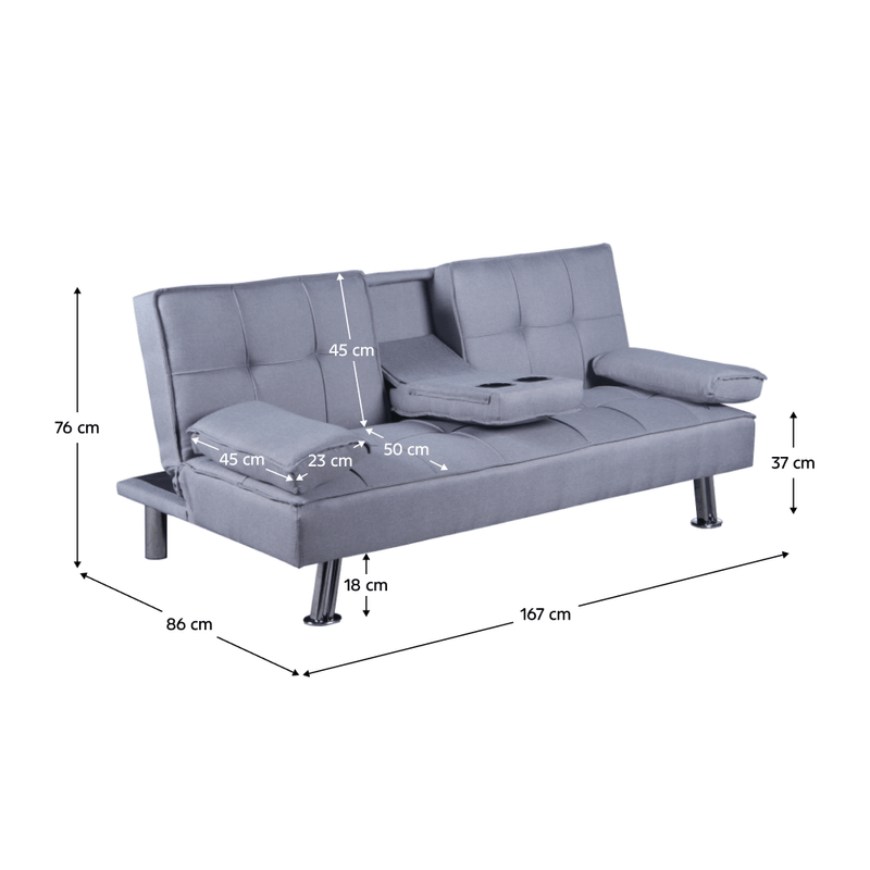 Casa si Gradina - Mobilier - Canapele si coltare - Canapele - Canapea extensibila, gri, GOLDIA NEW - Infinity.ro