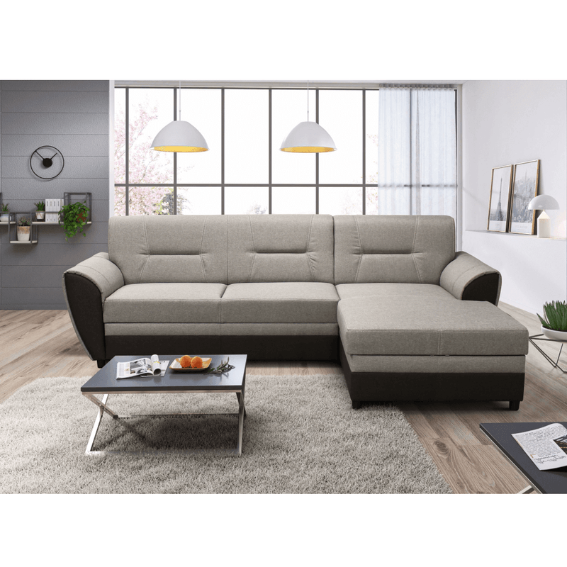 Casa si Gradina - Mobilier - Canapele si coltare - Coltare - Canapea extensibila, maro/gri-bej taupe, dreapta, SEVARD ROH - Infinity.ro