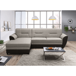 Casa si Gradina - Mobilier - Canapele si coltare - Coltare - Set canapea extensibila, maro/gri-bej taupe, stanga, SEVARD ROH - Infinity.ro