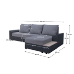 Casa si Gradina - Mobilier - Canapele si coltare - Coltare - Set canapea universala, gri inchis/gri, FERGUS ROH - Infinity.ro