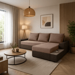 Casa si Gradina - Mobilier - Canapele si coltare - Coltare - Set canapea universala, maro/maro deschis, FERGUS ROH - Infinity.ro