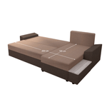 Casa si Gradina - Mobilier - Canapele si coltare - Coltare - Set canapea universala, maro/maro deschis, FERGUS ROH - Infinity.ro