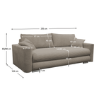 Casa si Gradina - Mobilier - Canapele si coltare - Canapele - Canapea extensibila, gri-maro Taupe, ROSELYN - Infinity.ro