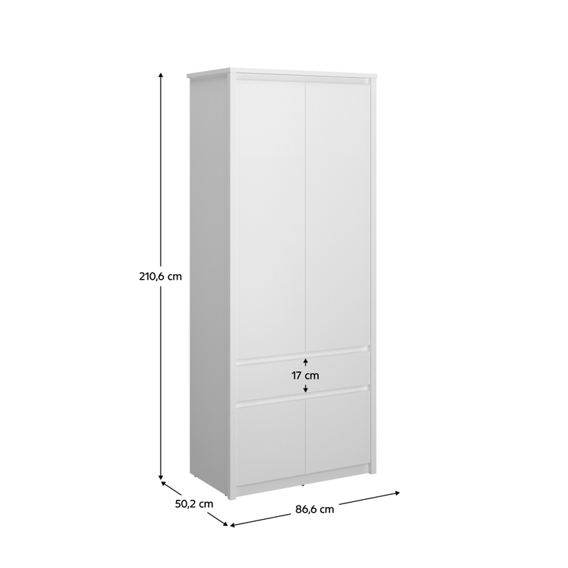 Casa si Gradina - Mobilier - Dulapuri si sifoniere - Dulapuri - Dulap 4D1S, alb, ERODIN - Infinity.ro