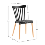 Casa si Gradina - Mobilier - Scaune si fotolii - Scaune - Scaun dining, negru / fag, ZOSIMA - Infinity.ro