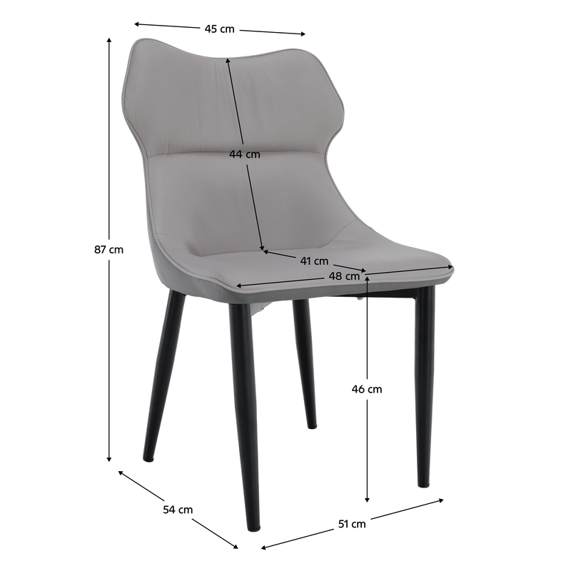 Casa si Gradina - Mobilier - Scaune si fotolii - Scaune - Scaun de dining, gri deschis / gri inchis / negru, TABITA - Infinity.ro