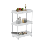 Casa si Gradina - Mobilier - Biblioteci si rafturi - Rafturi - Etajera cu roti, alba, ALIOL TIP 1 - Infinity.ro