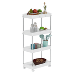 Casa si Gradina - Mobilier - Biblioteci si rafturi - Rafturi - Etajera cu roti, alba, ALIOL TIP 3 - Infinity.ro
