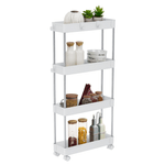 Casa si Gradina - Mobilier - Biblioteci si rafturi - Rafturi - Etajera cu roti, alba, ALIOL TIP 2 - Infinity.ro