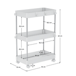 Casa si Gradina - Mobilier - Biblioteci si rafturi - Rafturi - Etajera cu roti, alba, ALIOL TIP 1 - Infinity.ro