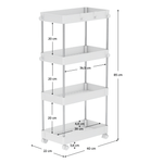 Casa si Gradina - Mobilier - Biblioteci si rafturi - Rafturi - Etajera cu roti, alba, ALIOL TIP 3 - Infinity.ro