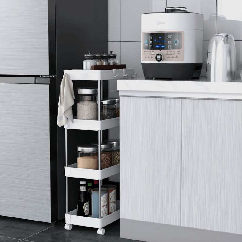 Casa si Gradina - Mobilier - Biblioteci si rafturi - Rafturi - Etajera cu roti, alba, ALIOL TIP 3 - Infinity.ro
